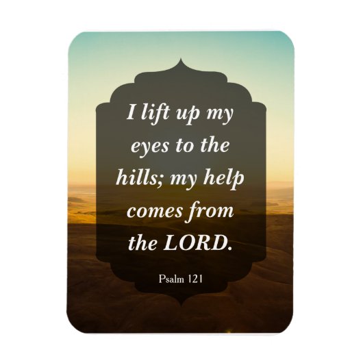 Magnet Flexible Psaume 121 - Mon aide vient de l'Éternel (Vertical)