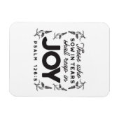 Magnet Flexible Psaume 126:5 Typographie des Écritures – Moisson d (Horizontal)