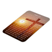 Magnet Flexible Psaume 23 Coucher de soleil de Croix Orange (Côté Gauche)