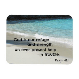 Magnet Flexible Psaume 46:1 God is our refuge and strength...