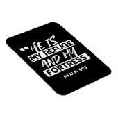 Magnet Flexible Psaume 91:2 - Mon Refuge et ma forteresse chrétien (Côté Droit)