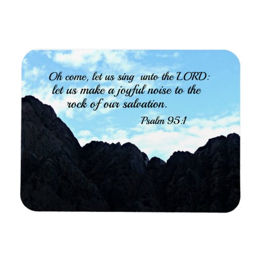 Magnet Flexible Psaume 95:1 Ô viens, chantons au Seigneur (Horizontal)
