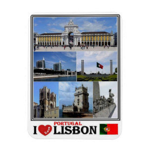 Magnet Flexible PT Portugal - Lisbonne - I Love Mosaic -