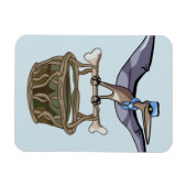Magnet Flexible Pteranodon Portant Un Panier (Horizontal)