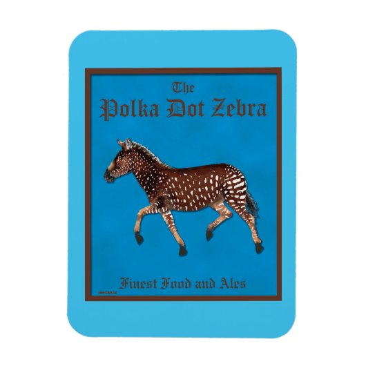 Magnet Flexible Pub anglais Polka Dot Zebra (Vertical)
