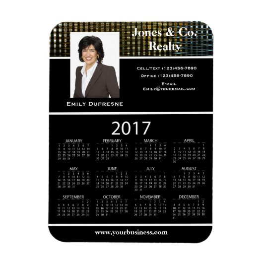 Magnet Flexible Publicité commerciale/promotion 2017 Calendrier II (Vertical)