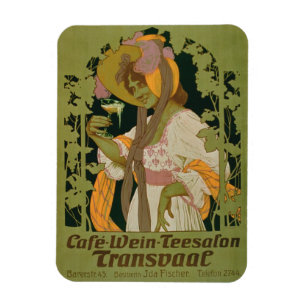 Magnet Flexible Publicité par affichage "Transvaal" un café, vin