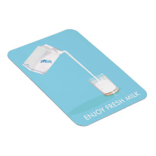 Magnet Flexible Publicité vintage de lait frais Enjoy