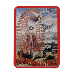 Magnet Flexible Publicité vintage Paris Ferris Wheel
