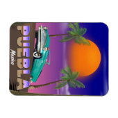 Magnet Flexible Puebla Mexico, affiche de vacances (Horizontal)