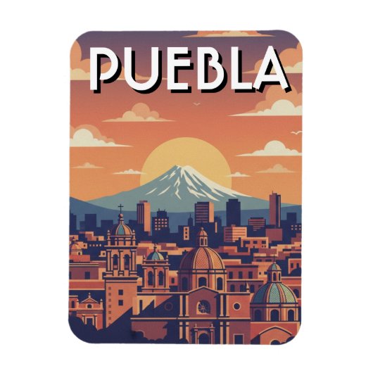Magnet Flexible Puebla Mexico Travel (Vertical)