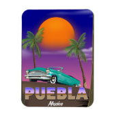 Magnet Flexible Puebla Mexique, affiche de vacances (Vertical)