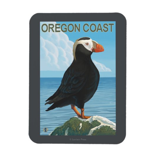 Magnet Flexible Puffin touffé de la côte de l'Oregon (Vertical)