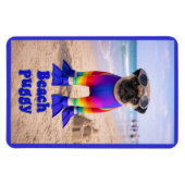 Magnet Flexible Puggy de la plage (Horizontal)