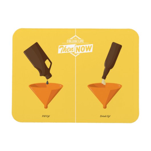 Magnet Flexible Puis Et Maintenant : Beer Pong (Horizontal)