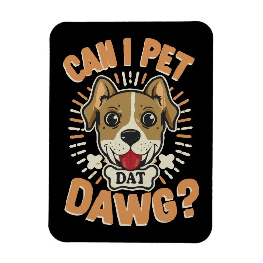 Magnet Flexible Puis-je caresser ce chien (Vertical)