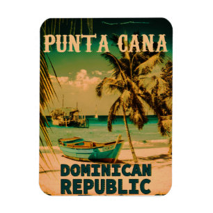 Magnet Flexible Punta Cana Dominican - Vintage Souvenir 80s