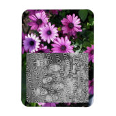 Magnet Flexible Purple African Daisy Flowame Frame Ajouter Votre P (Vertical)