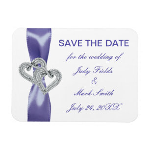 Magnet Flexible Purple Blue Diamond Hearts Enregistrer L'Aimant Da