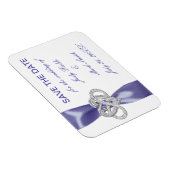 Magnet Flexible Purple Blue Infinity Heart Enregistrer La Date Mag (Côté Droit)