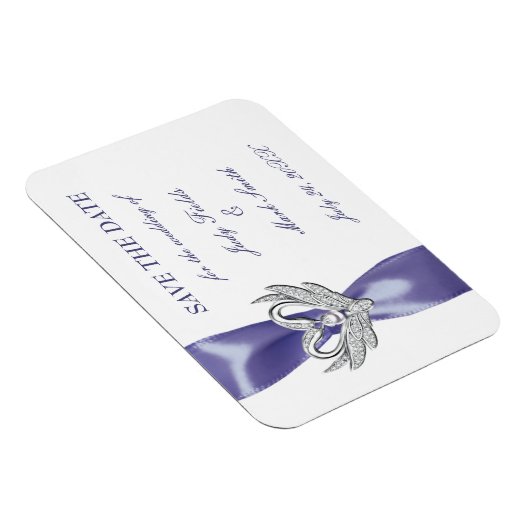 Magnet Flexible Purple Blue Silver Swans Enregistrer l'aimant Date (Côté Droit)