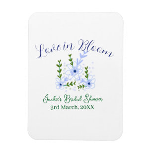 Magnet Flexible Purple boho amour en fleurs nom de la baby shower