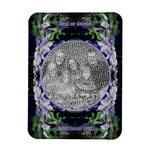 Magnet Flexible Purple Clematis Sur Le Cadre De Clôture Ajouter Vo (Vertical)