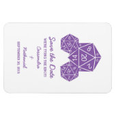 Magnet Flexible Purple D20 dés Enregistrer l'aimant de date (Horizontal)