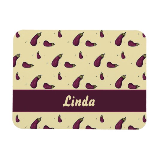 Magnet Flexible Purple eggplants (Horizontal)