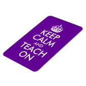 Magnet Flexible Purple et blanc Gardez le calme et Enseigner (Côté Gauche)