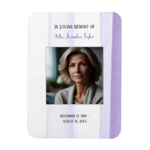 Magnet Flexible Purple In Love Mémoire Funéraire Élégant