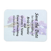 Magnet Flexible Purple Iris Pair Enregistrer la date (Horizontal)
