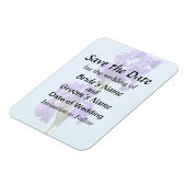 Magnet Flexible Purple Iris Pair Enregistrer la date (Côté Gauche)