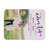 Magnet Flexible Purple Our Adventure Begins Photo Enregistrer la d (Horizontal)
