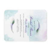Magnet Flexible Purple Peacock Invitation à la douche nuptiale (Horizontal)