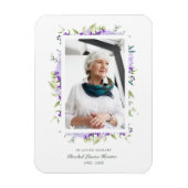 Magnet Flexible Purple Shades Garland In Loving Memory Photo (Vertical)