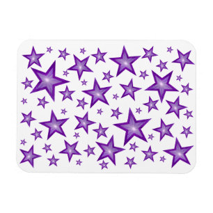 Magnet Flexible Purple Stars aimant flexible blanc