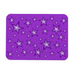 Magnet Flexible Purple Stars flexible aimant violet