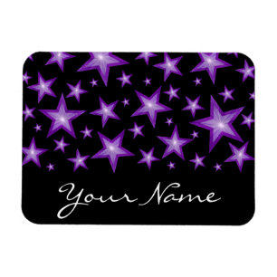 Magnet Flexible Purple Stars 'Your Name' aimant flexible noir