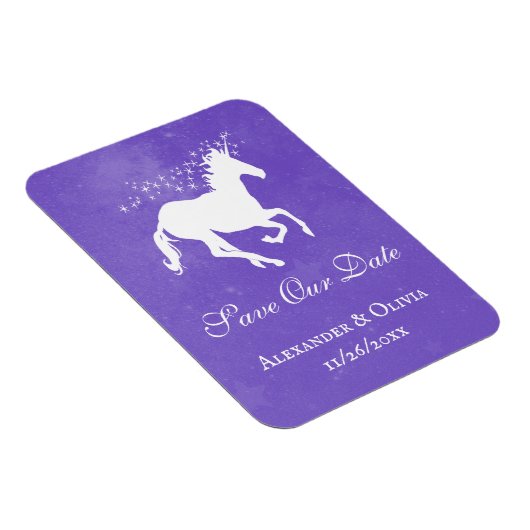 Magnet Flexible Purple Unicorn Enregistrer l'aimant Date (Côté Droit)