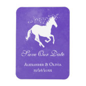 Magnet Flexible Purple Unicorn Enregistrer l'aimant Date (Vertical)