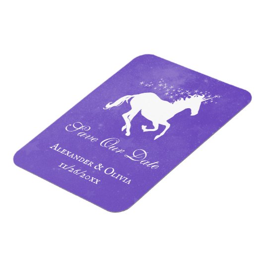 Magnet Flexible Purple Unicorn Enregistrer l'aimant Date (Côté Gauche)