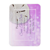Magnet Flexible Purplel Sand Dollar Mariage Enregistrer la date ai (Vertical)