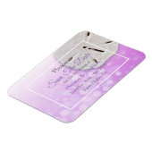 Magnet Flexible Purplel Sand Dollar Mariage Enregistrer la date ai (Côté Gauche)