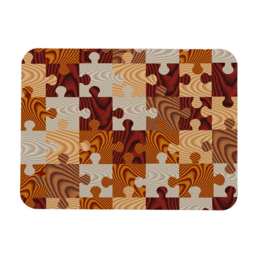 Magnet Flexible Puzzle de bois Faux (Horizontal)