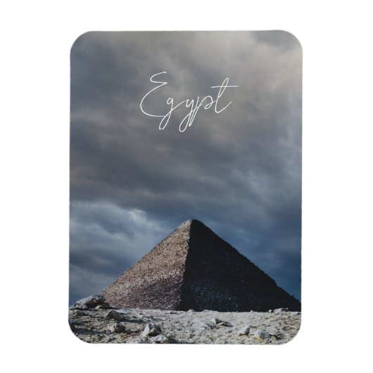 Magnet Flexible Pyramide antique avec ciel orageux, Égypte (Vertical)
