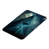 Magnet Flexible Pyramide Bleue Surréaliste Art Visionnaire (Côté Gauche)