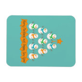 Magnet Flexible Pyramide des sapins de Noël faite de bonhommes de  (Horizontal)