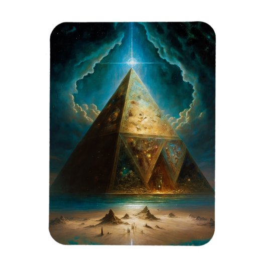 Magnet Flexible Pyramide mystique Art Visionnaire (Vertical)