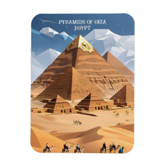 Magnet Flexible Pyramides de gize, l'Egypte voyage art aimant vint